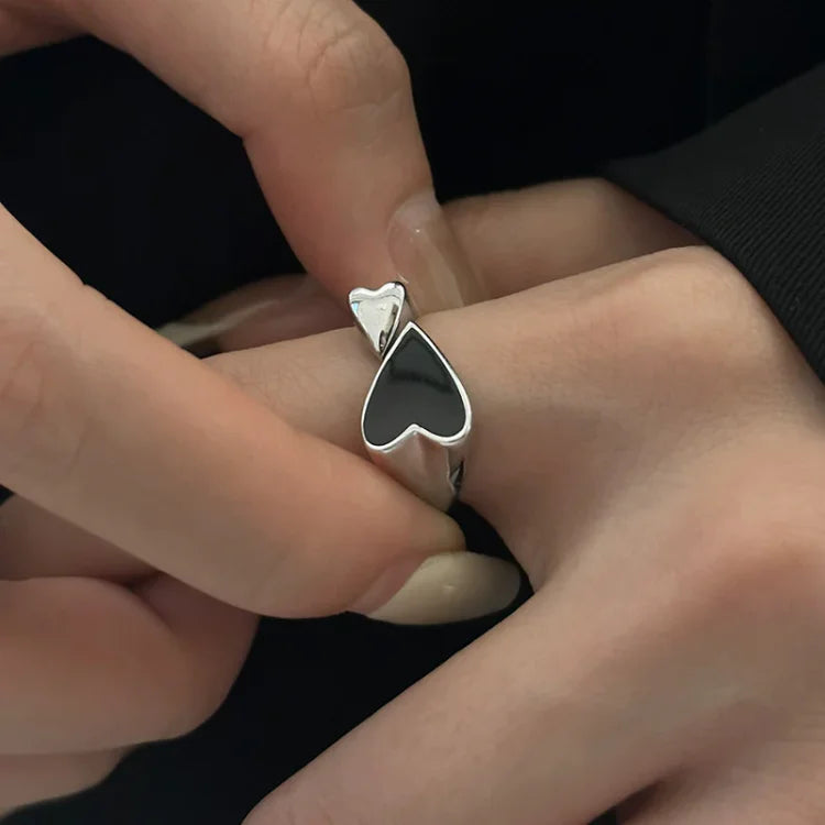 Adjustable Symmetrical Heart Ring - The Enchanting Evelyn