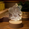 AngelElephant Lamp - 3D LED Table Lamp with USB Connection