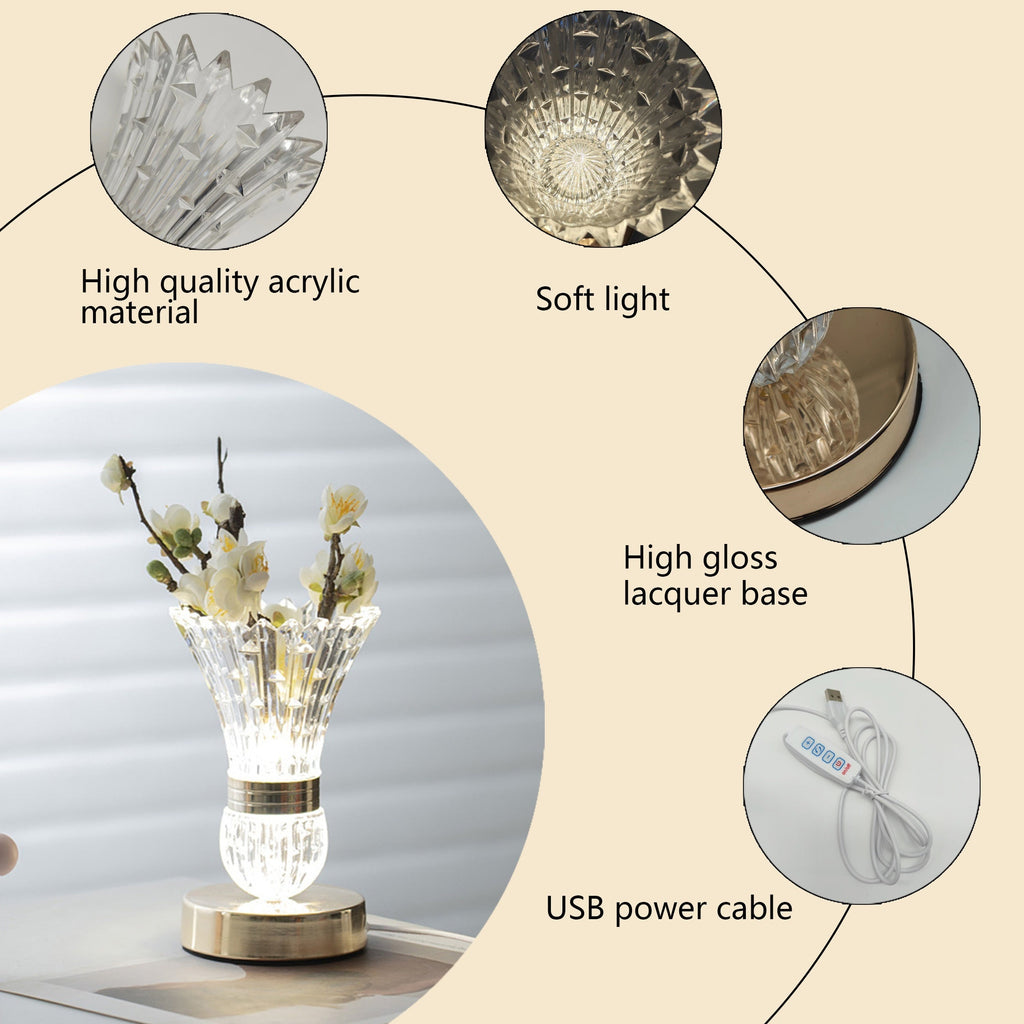 CrystalGlow Lamp – Luxury LED Crystal Table Lamp