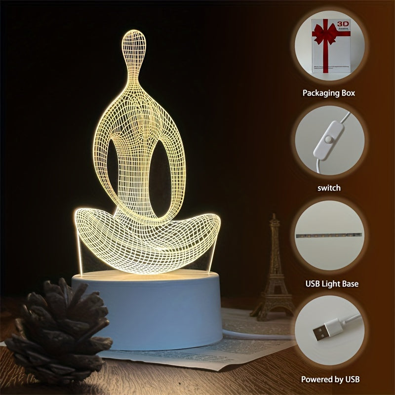 ZenLight - Modern 3D Yoga Night Light
