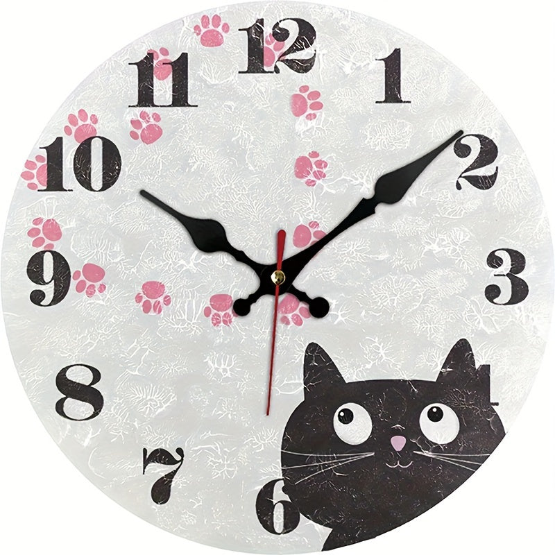 PurrTime Clock – Stylish Silent Cat for Wall