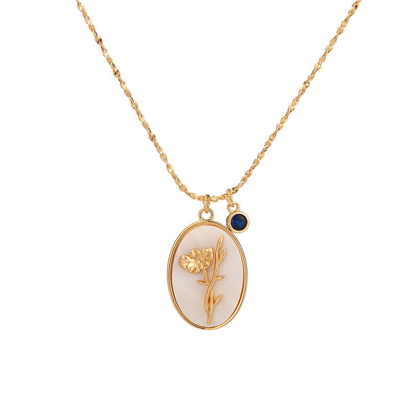 Aurora Birthstone and Birth Flower Necklace – A Personal Piece of Jewelry for My Loved Ones
