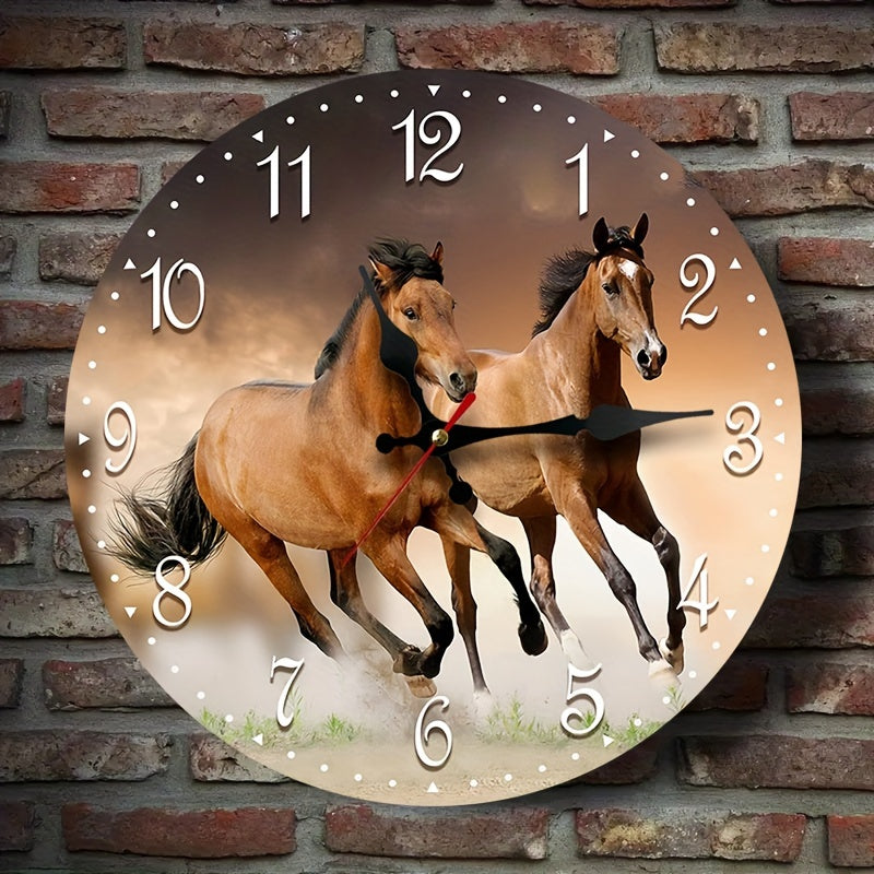 GallopTime Clock - Elegant Horse Racing Wall Clock