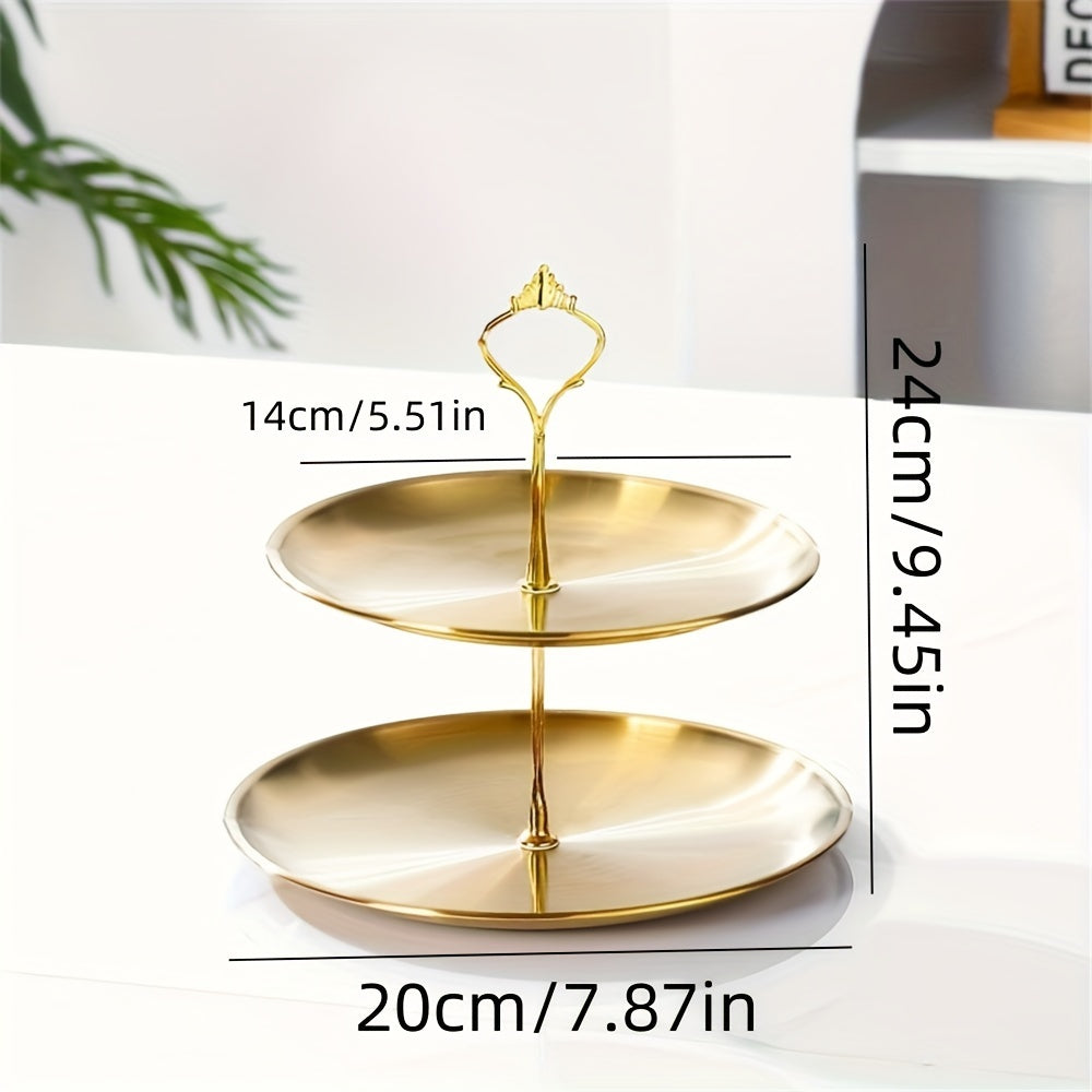 SteelTower - Elegant Triple Serving Dish for Parties