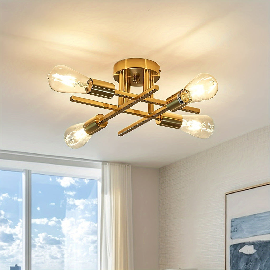 SatelliteLight - Modern Industrial Black Iron Ceiling Lamp