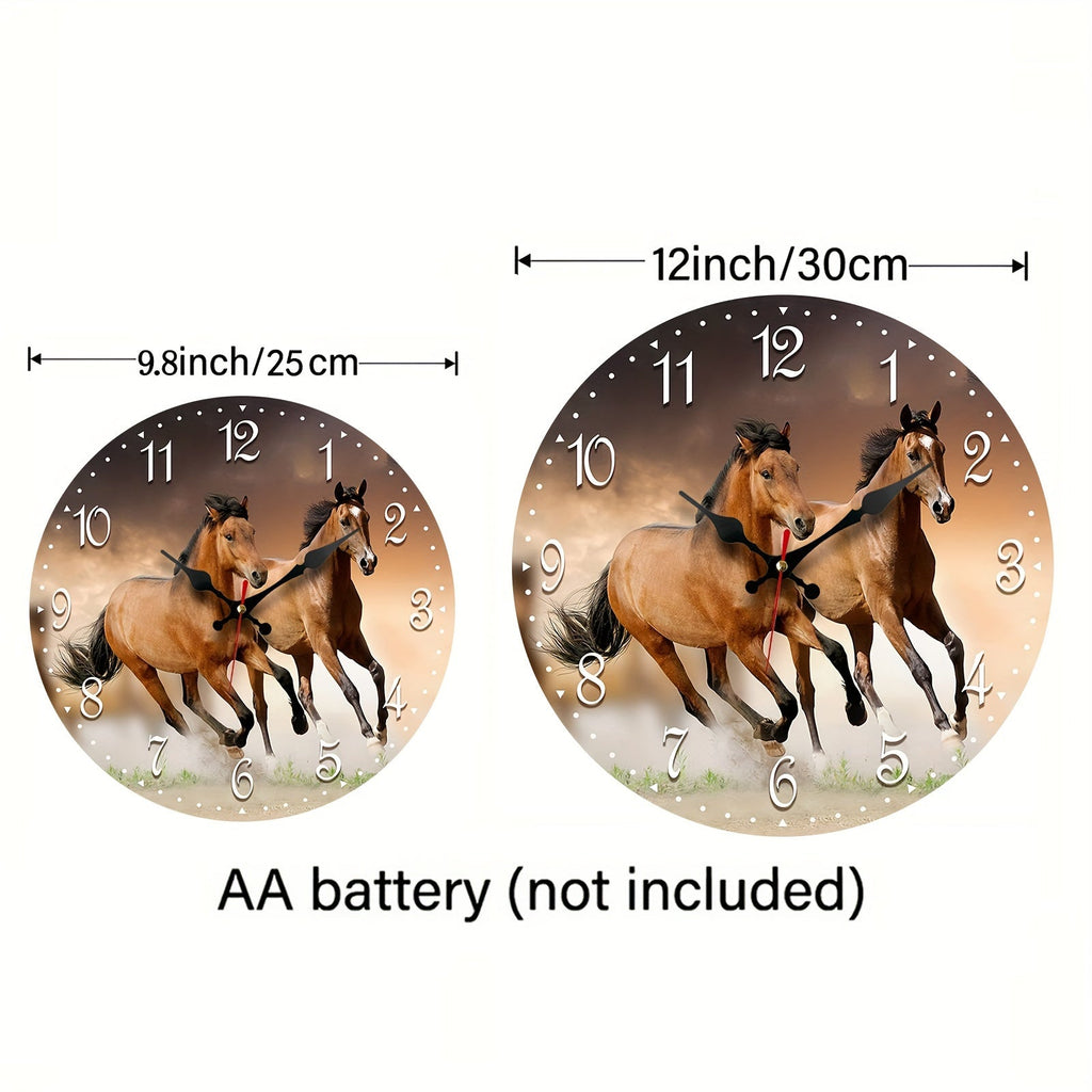 GallopTime Clock - Elegant Horse Racing Wall Clock