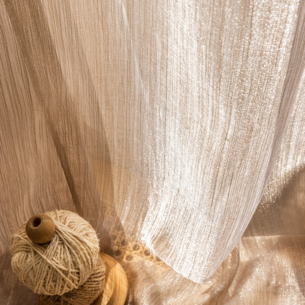 WeaveGlam Curtains - Elegant Transparent Woven Curtains for Modern Interiors