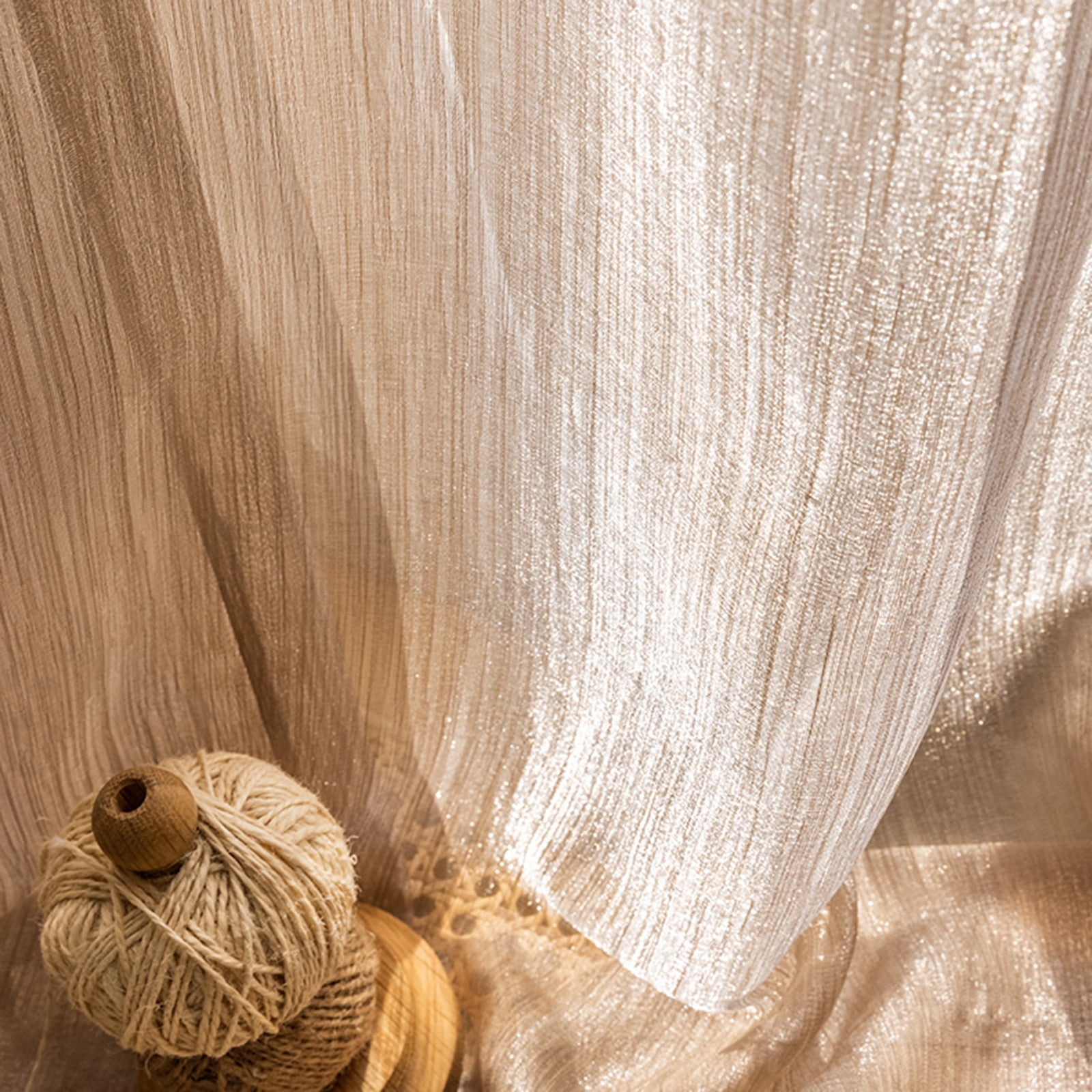 WeaveGlam Curtains - Elegant Transparent Woven Curtains for Modern Interiors