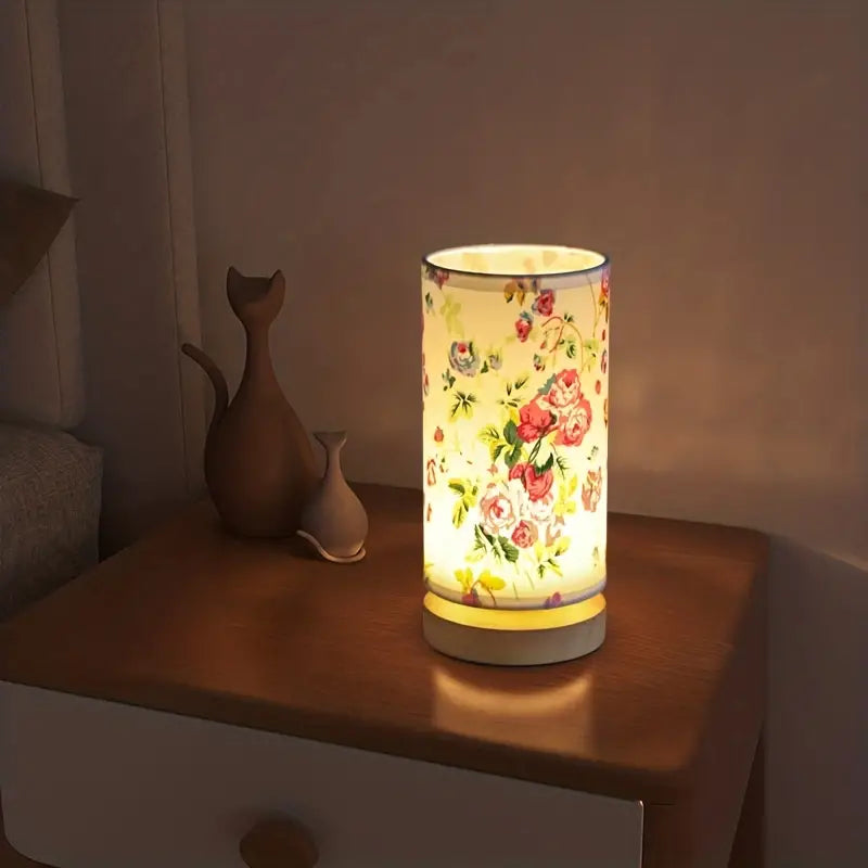 LinoGlow - Atmospheric Linen Night Lamp for Bedroom