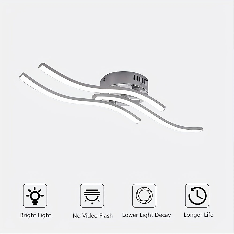 LumaCurve Light - Modern Dimmable LED Ceiling Lamp