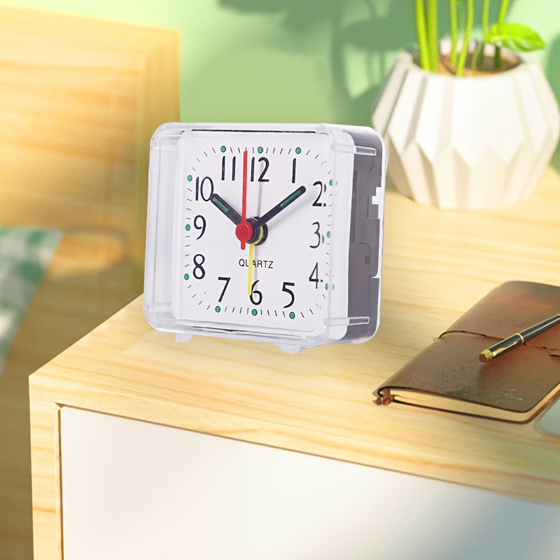 TimeSquare – Minimalist White Alarm Clock for Desk & Bedroom