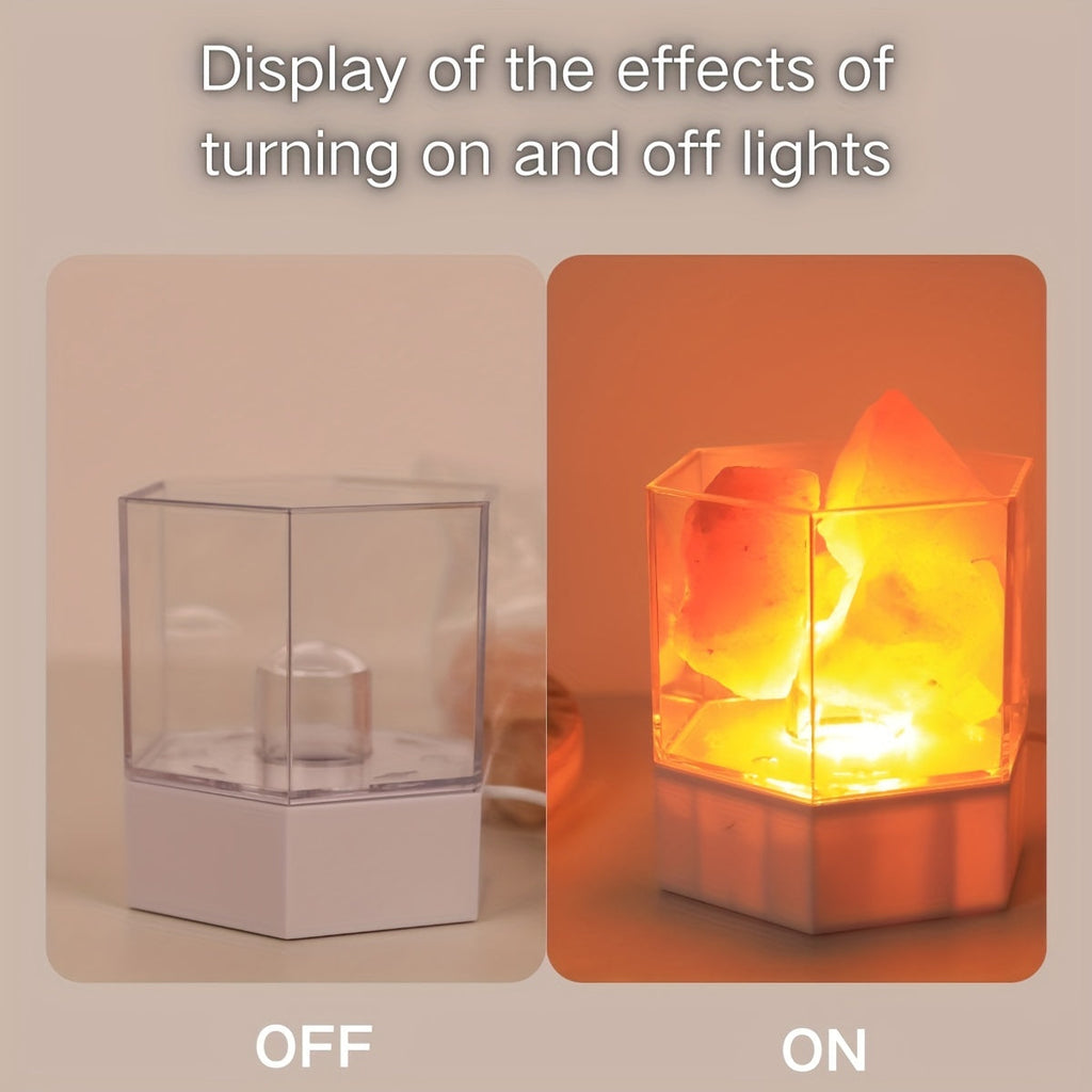 HimalayanGlow Lamp – Atmospheric Salt Night Lamp with USB