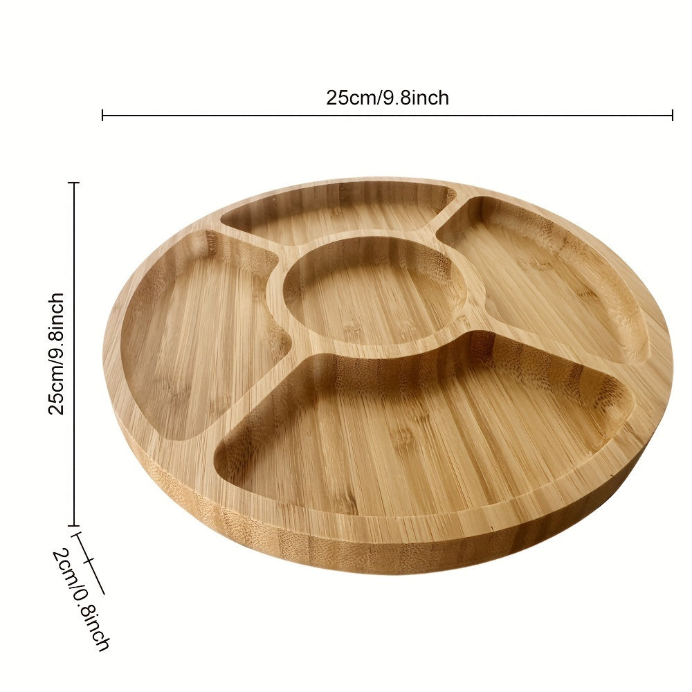 BambooServe - Elegant Round Snack Board for Your Kitchen