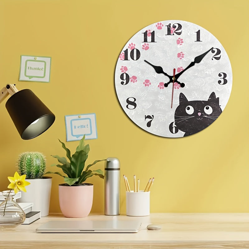 PurrTime Clock – Stylish Silent Cat for Wall