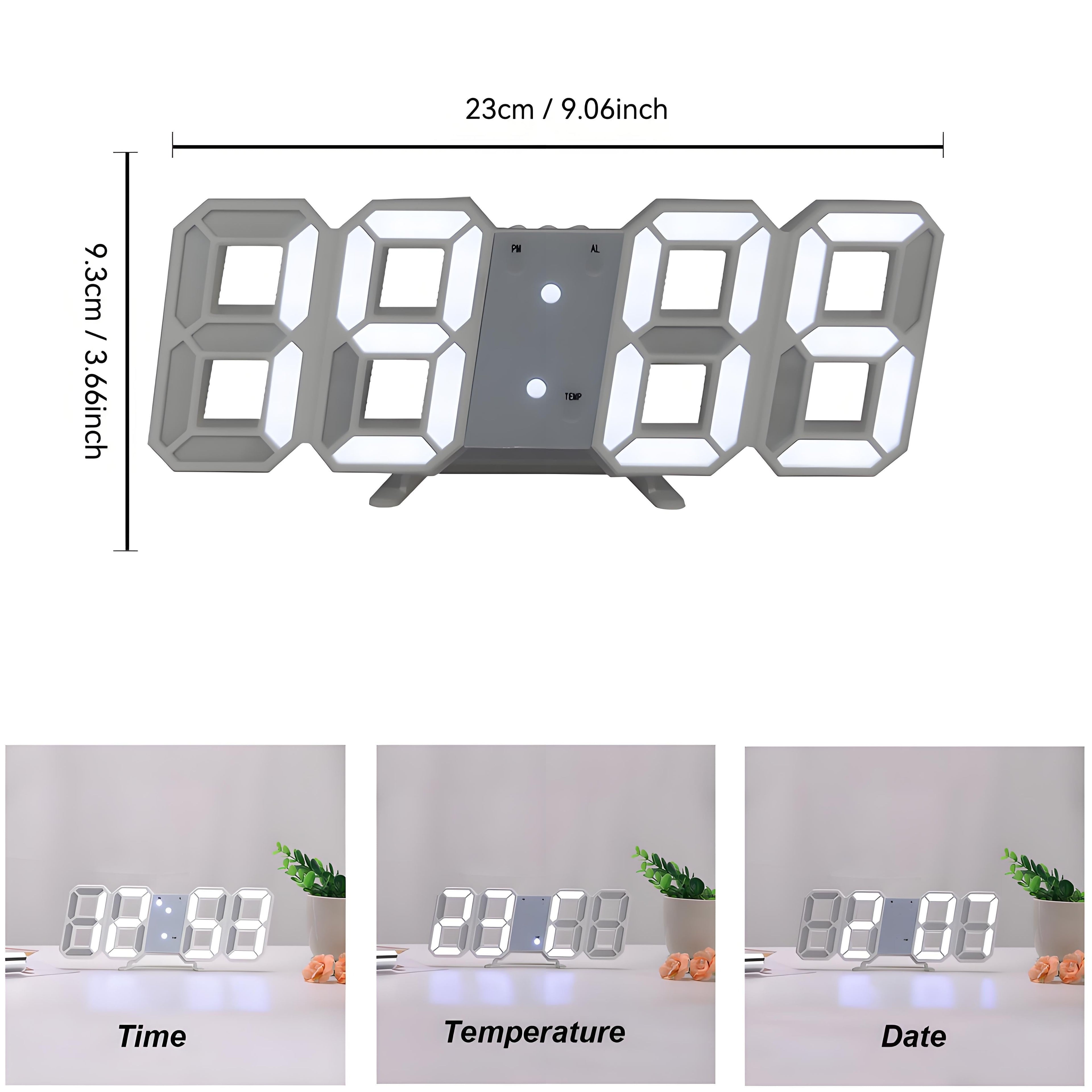 DigiTime Clock – LED 3D Clock with Calendar & Temperature