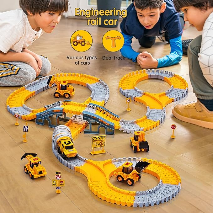 SpeedFlex Track – Flexible Racetrack with LED Vehicles