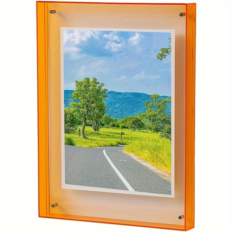 AcrylicFrame – Modern Vertical Photo Frame for Table and Wall