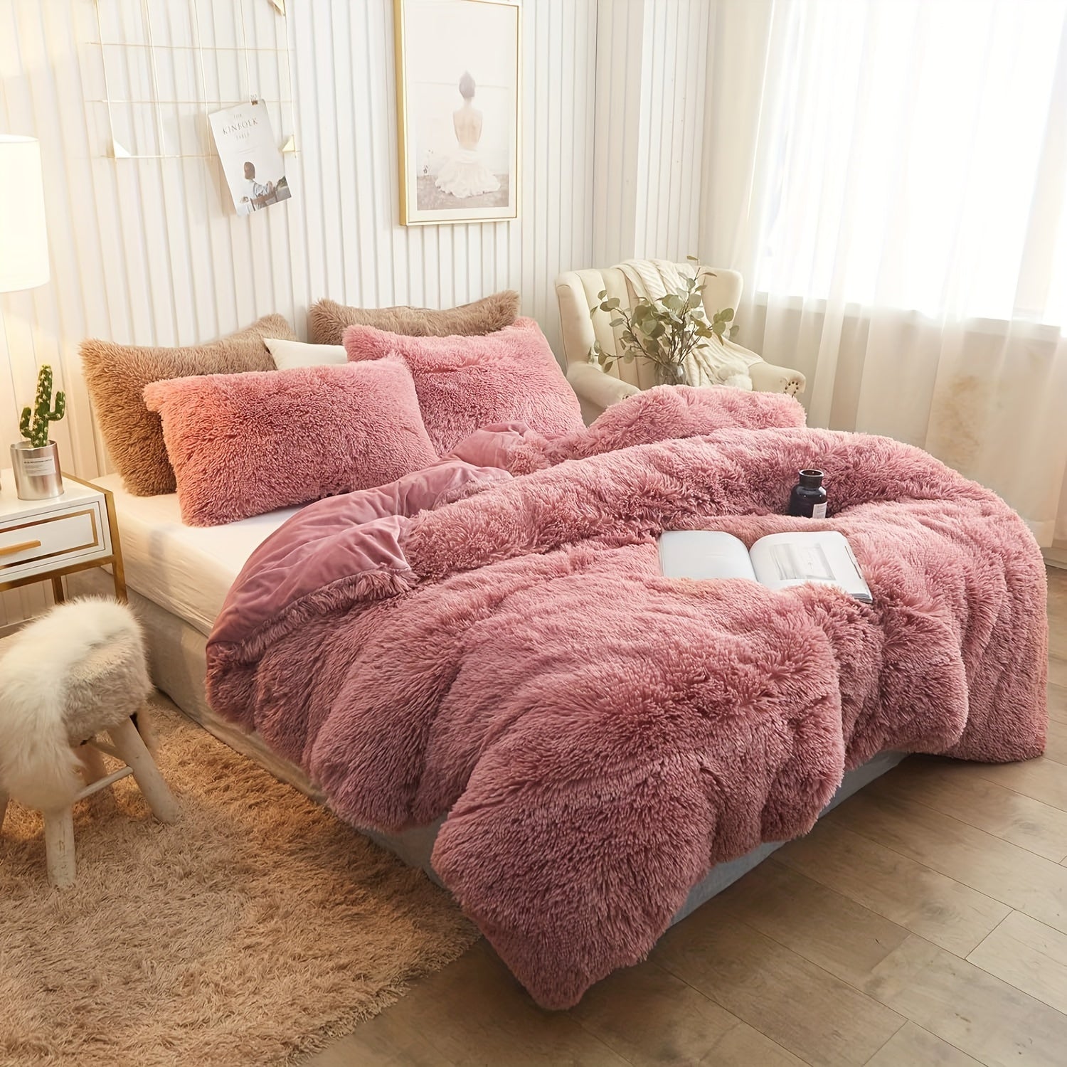 Ultra-Soft Plush Duvet Cover Set with Zipper - Luxury & Comfort