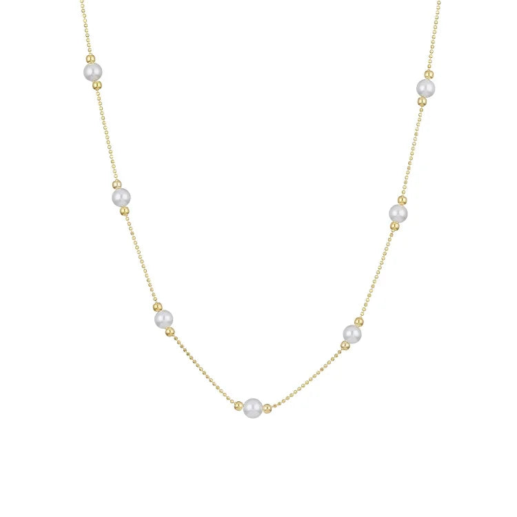 Serena Timeless Golden Pearl Necklace for an Elegant Statement