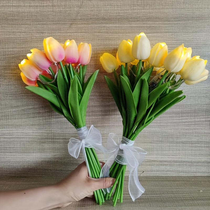 LumiBloom – 10x Tulip LED Table Lamp Bouquet