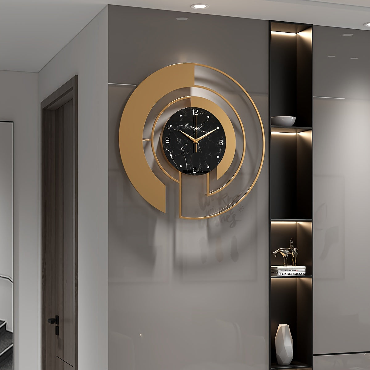 GeoGold Clock - Luxury Geometric Wall Clock in Gold