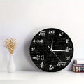 MathMirror Clock - Modern Acrylic Wall Clock with Formulas