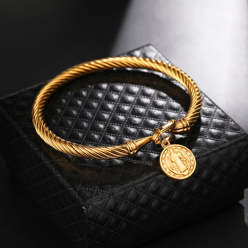 Benedetta – Elegant Saint Benedict charm bracelet