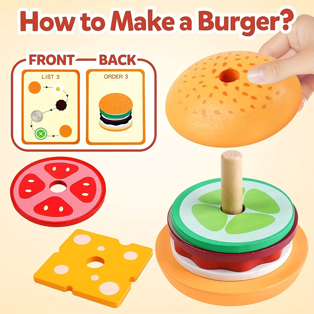 BurgerBuilders - Creative Montessori Stacking Toy