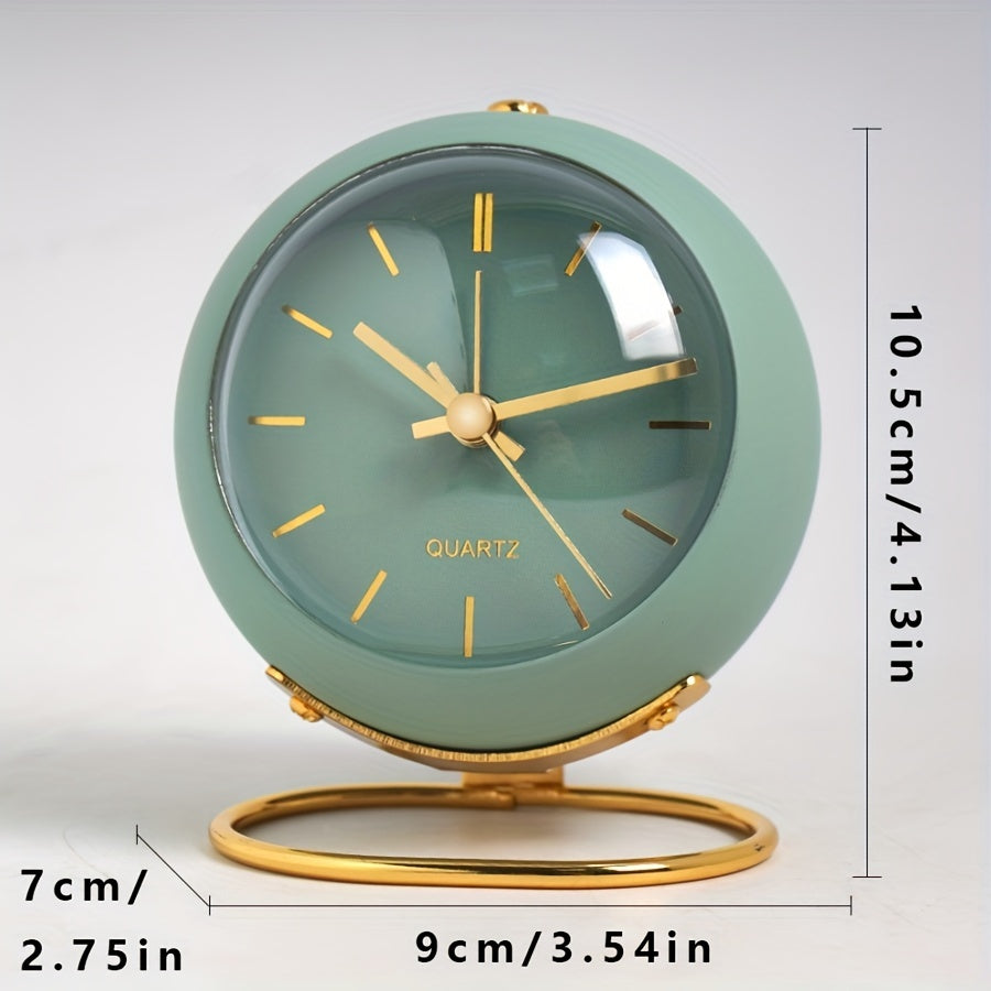 EleganceTime - Luxury Quartz Alarm Clock in Metal Design