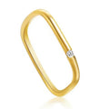 Elegant Minimalist Zirconia Ring - Leona