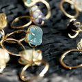 Liora Adjustable Six-Claw Natural Crystal Ring