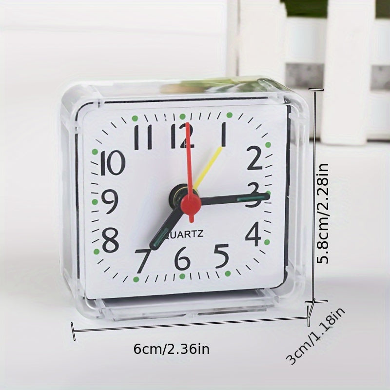 TimeSquare – Minimalist White Alarm Clock for Desk & Bedroom