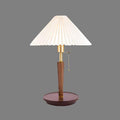 Elegant Vintage Wooden Woodly Table Lamp - Table Lamp with Pleated Design