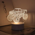 TruckGlow – 3D LED Night Light with Monster Truck Design