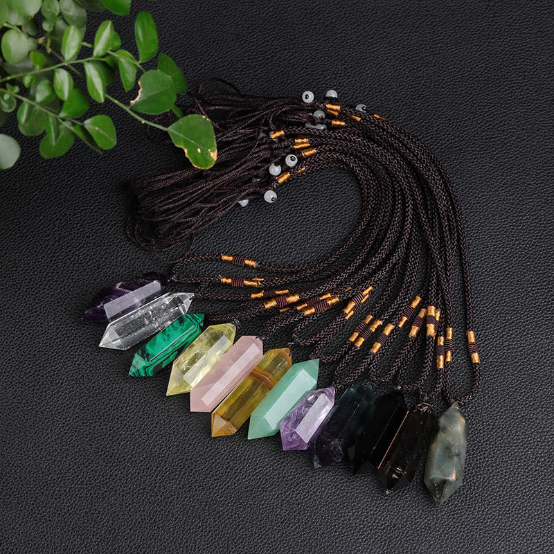 Amethyst Healing Crystal Necklace - Lyra Collection
