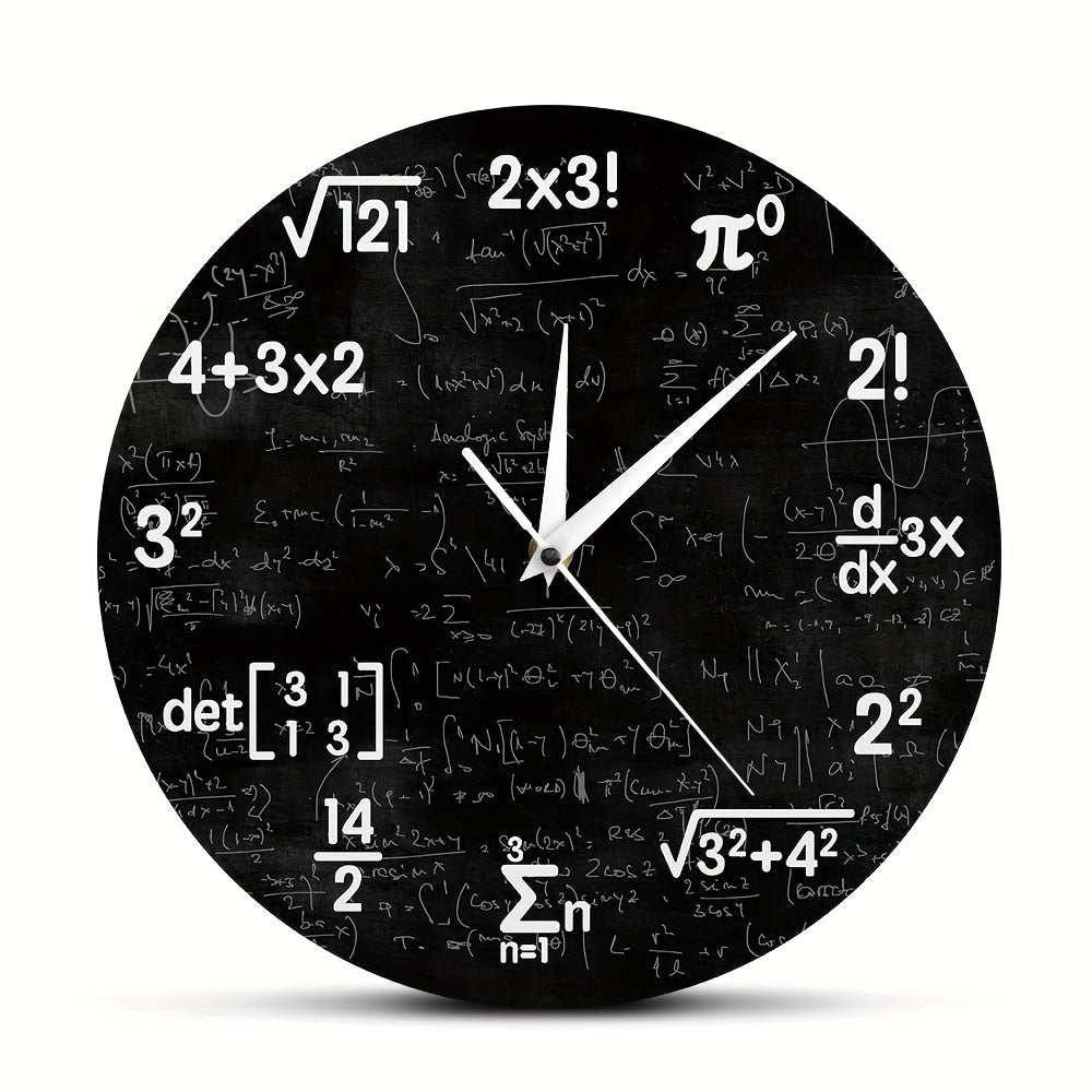 MathMirror Clock - Modern Acrylic Wall Clock with Formulas