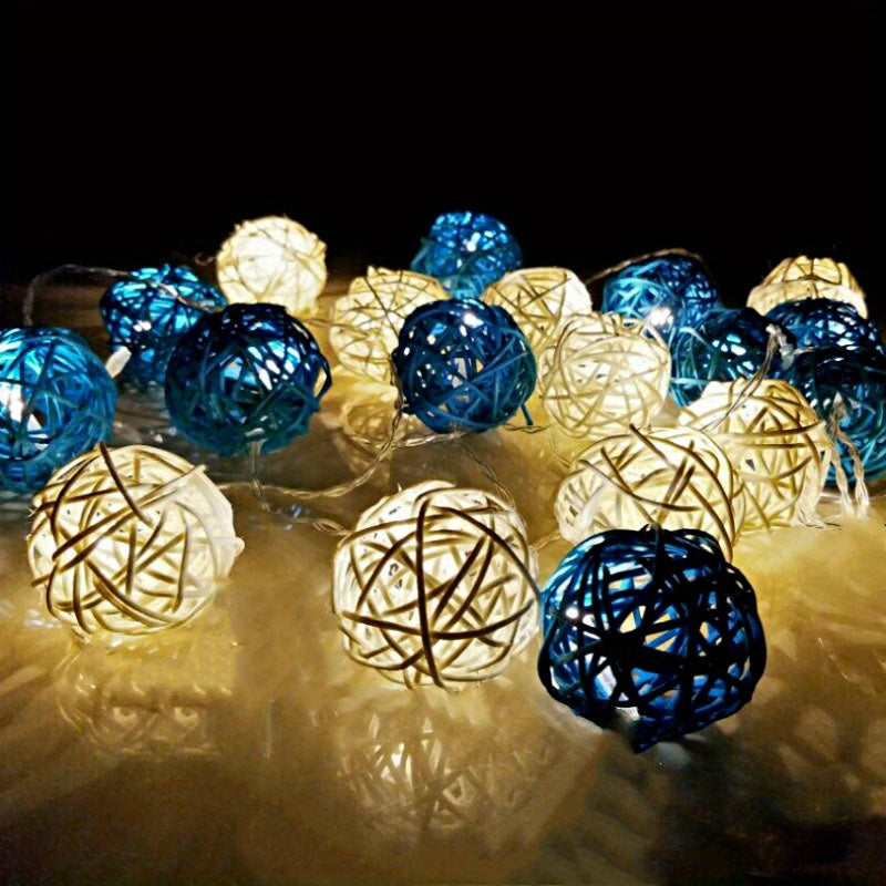 LuxAura – Elegant Rattan Fairy Lights 2m with LED
