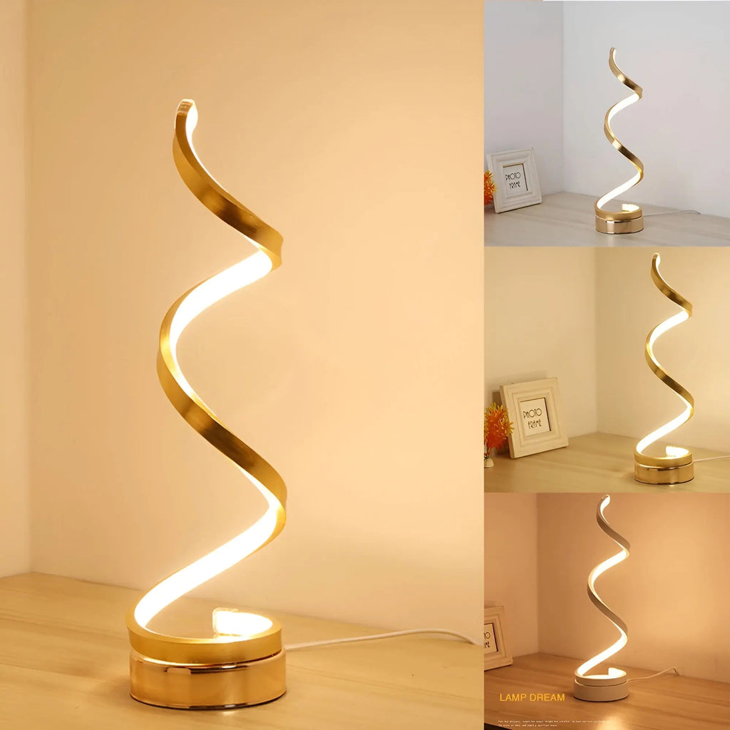 Elegant Spiral Glow LED Desk Lamp – Energy-Efficient, Durable & Eye-Friendly Design