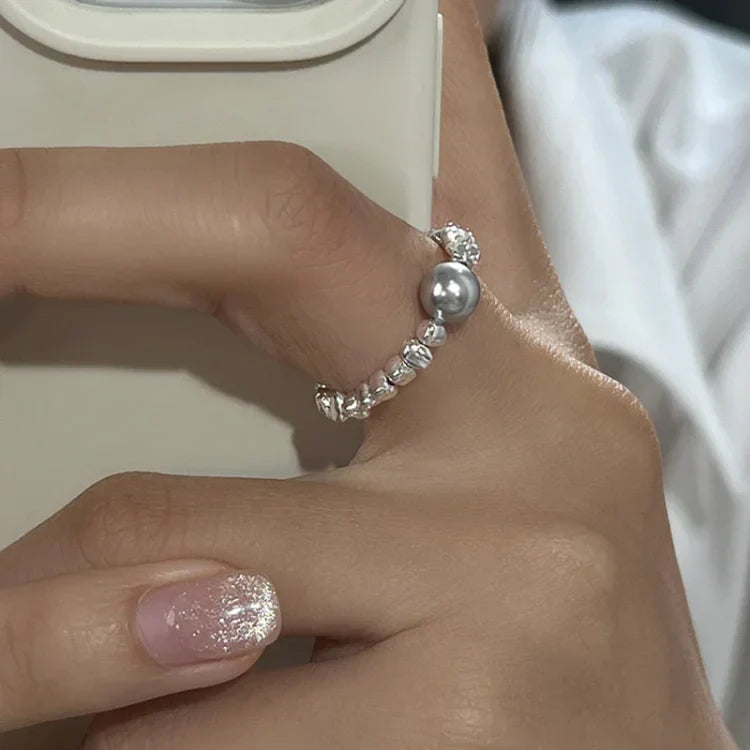 Stella Galaxy Pearl Ring: A Celestial Touch of Elegance