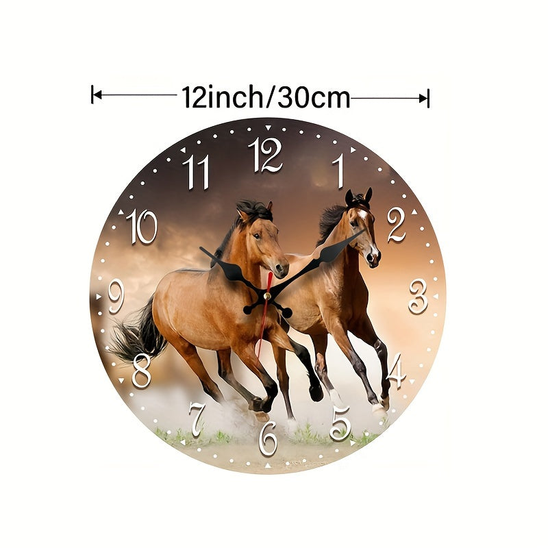 GallopTime Clock - Elegant Horse Racing Wall Clock
