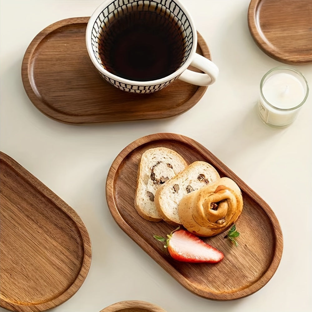 ChicTray - Elegant Oval Serving Tray in Solid Wood