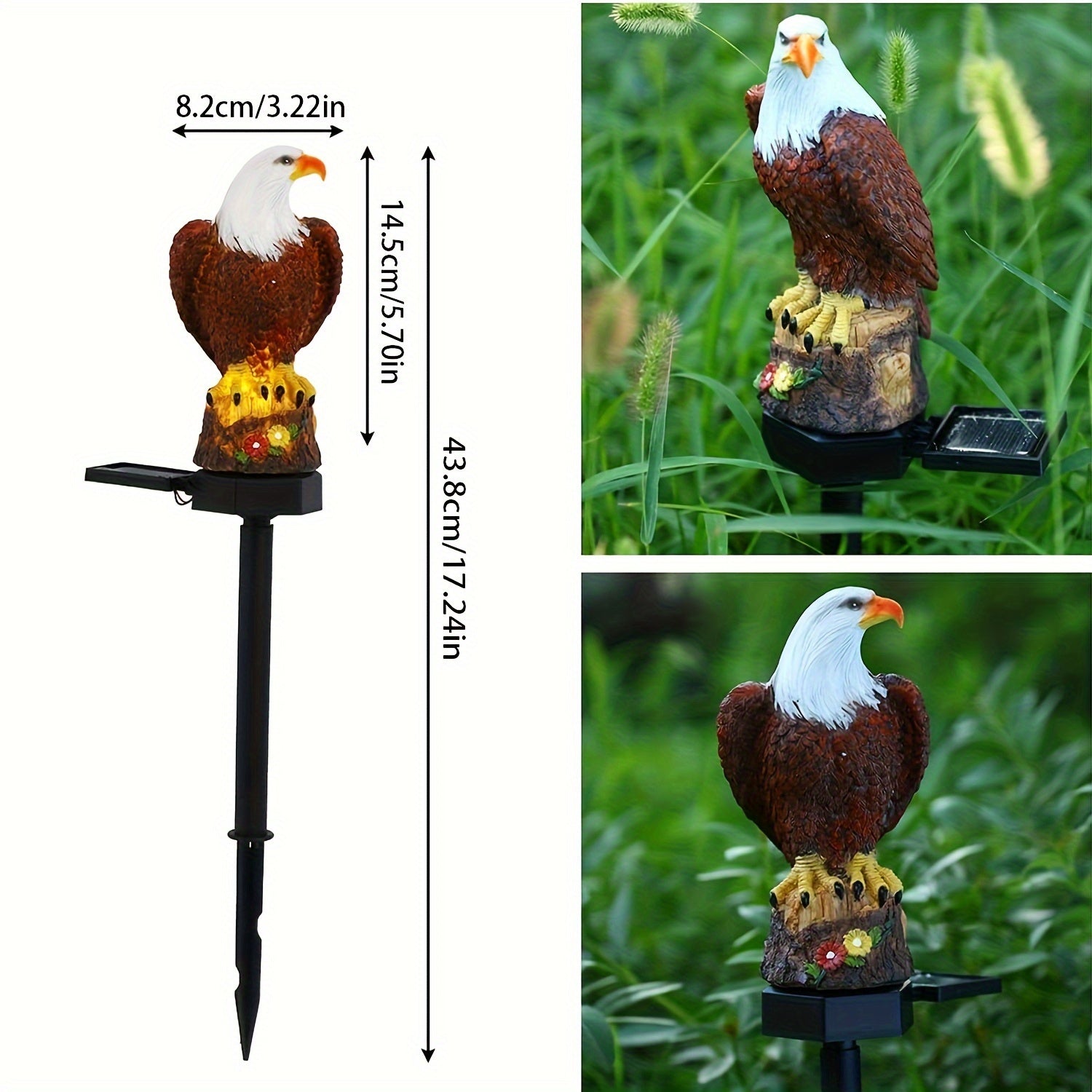 SolarGlow Eagle - Stylish Solar Lamp for Garden Lighting