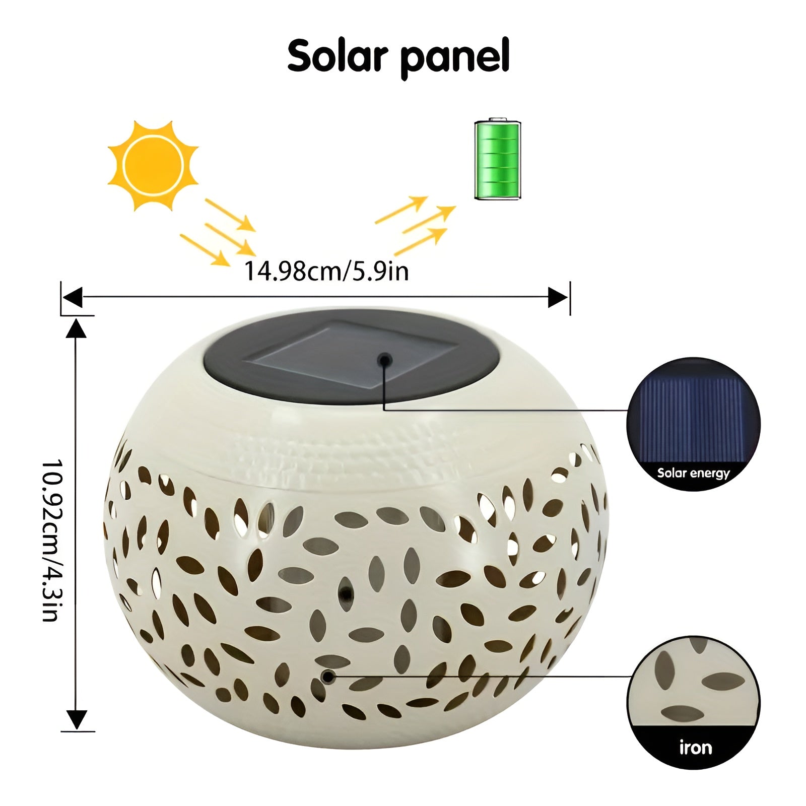 Elegant Solar Garden Light with Dots - Atmospheric Outdoor Lighting