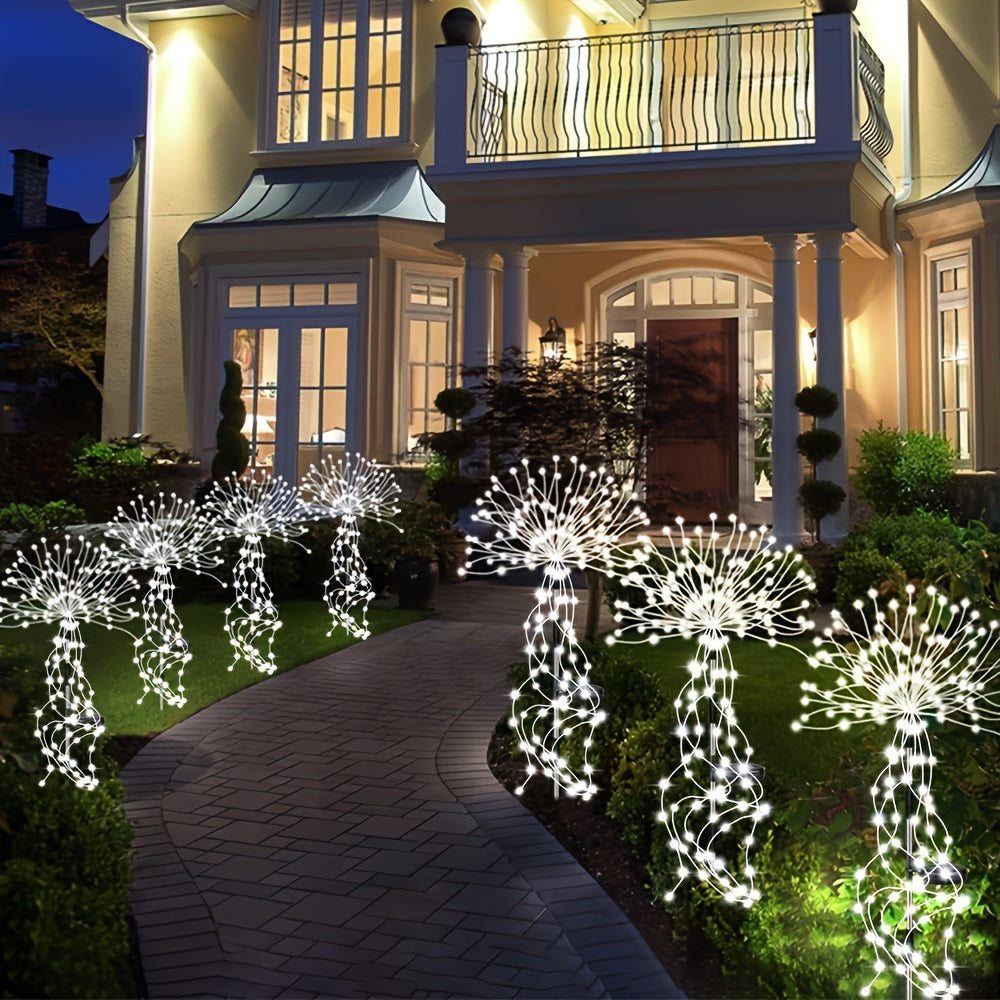 SolarBloom Light – Fireworks Solar Garden Lamp with 8 Modes