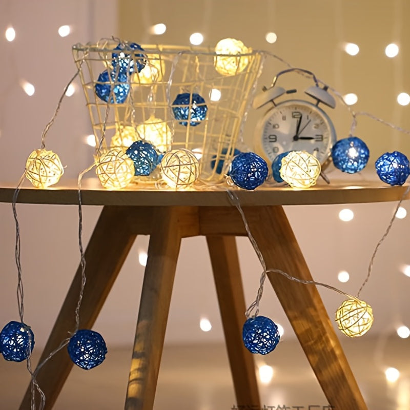 LuxAura – Elegant Rattan Fairy Lights 2m with LED