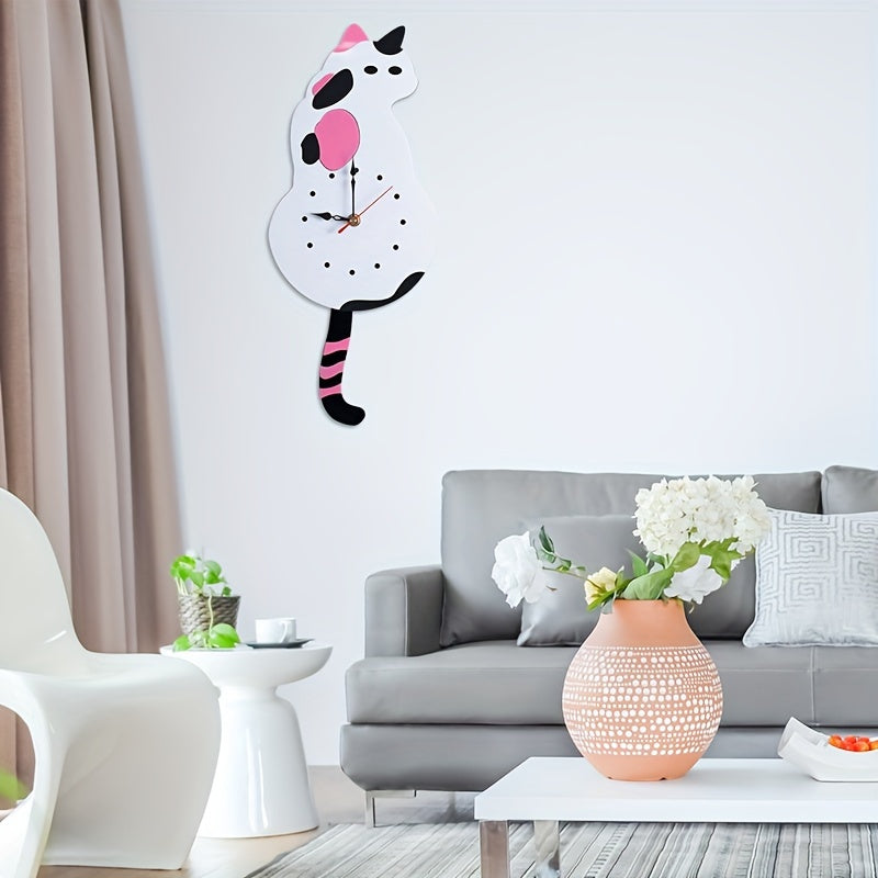 SwingTail Clock - Silent Swinging Tail Cat Wall Decoration