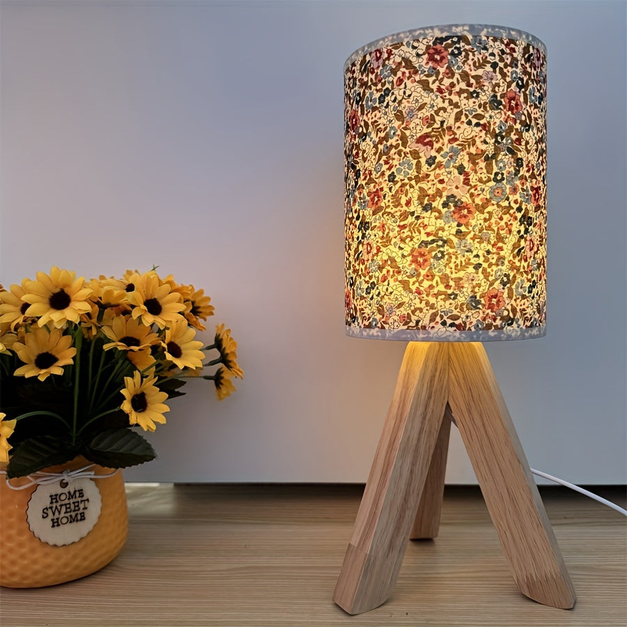 WoodLight Table Lamp - Minimalist Wooden Lamp with USB