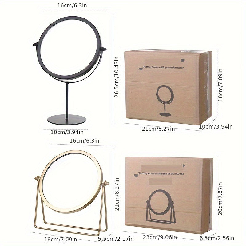 VintageGlow – Adjustable Make-up Mirror with Iron Frame