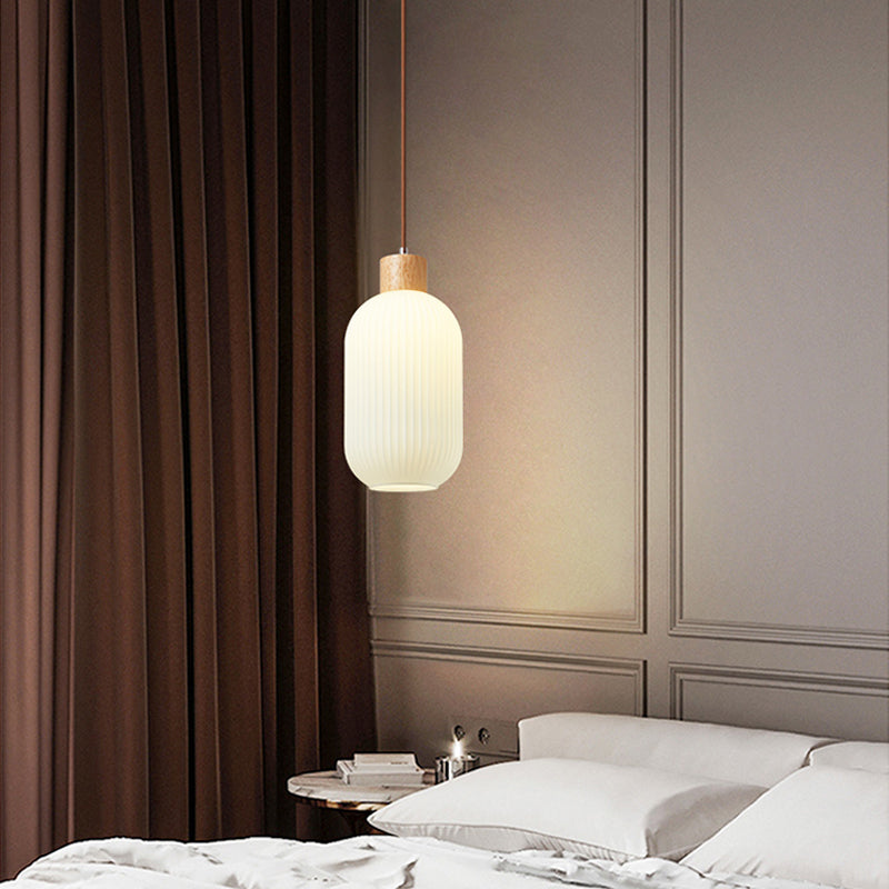 VintageLight - Stylish Wooden and Glass Pendant Lamp