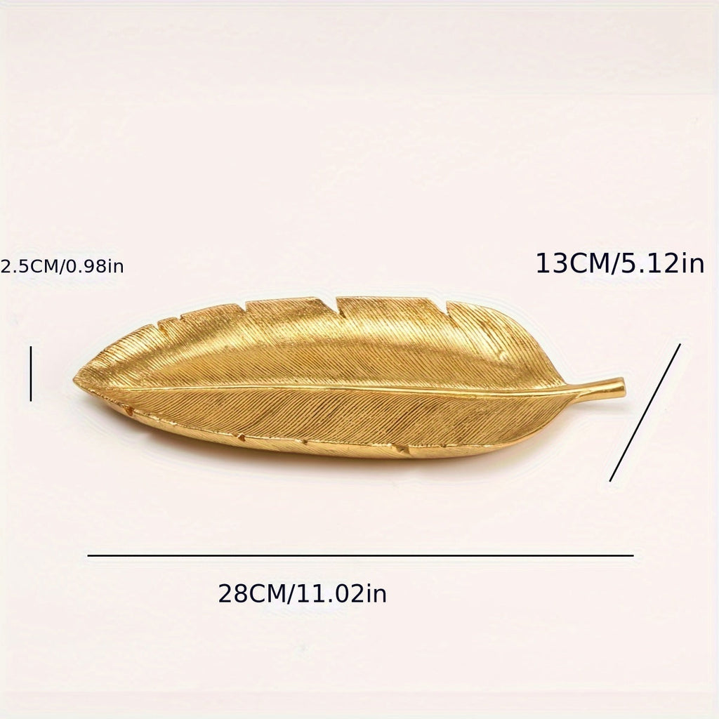 LeafTray – Elegant Resin Leaf-Shaped Tray for Interior Decoration